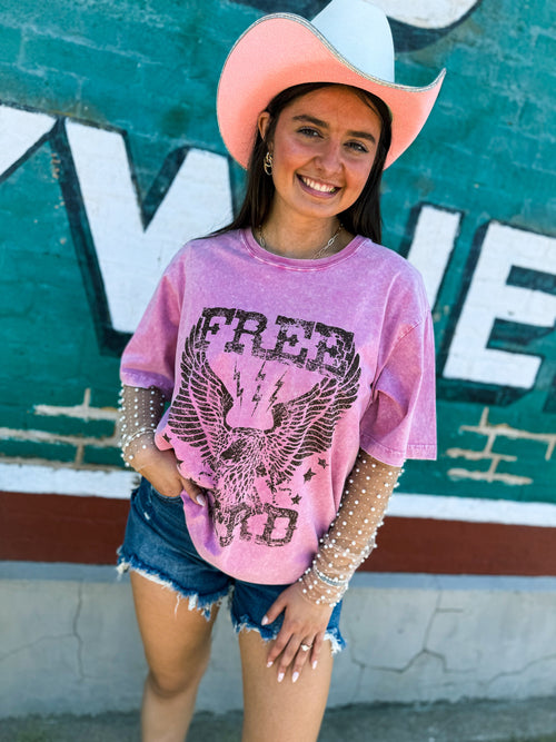 Pink Free Bird Tee