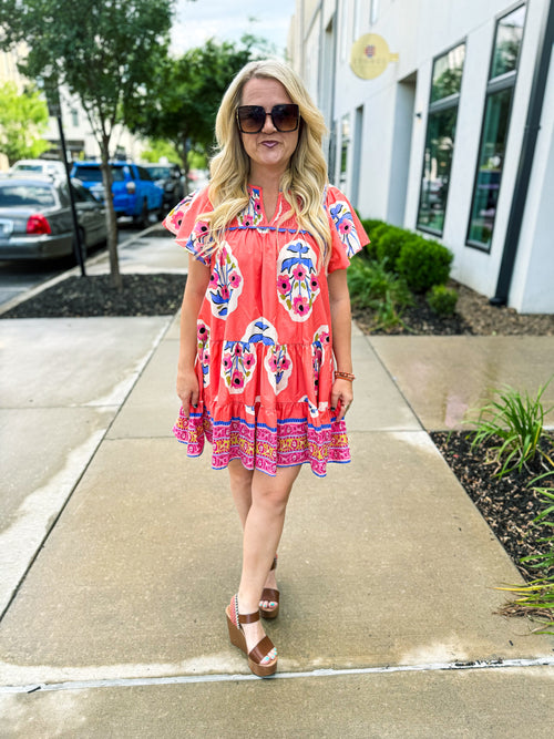 Coral Umgee Dress