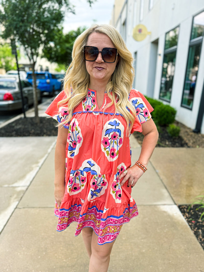Coral Umgee Dress