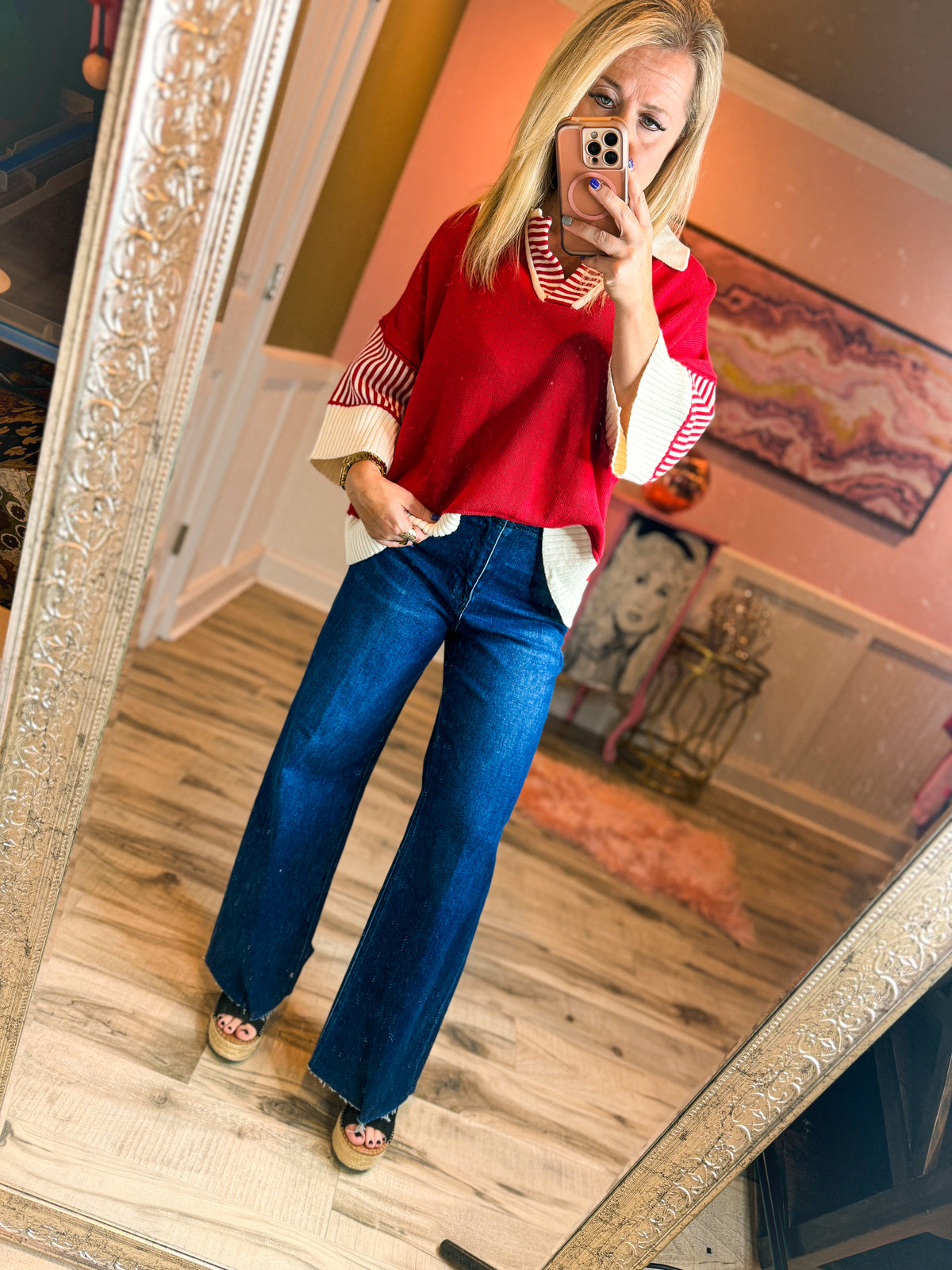 She & Sky Sweater Top
