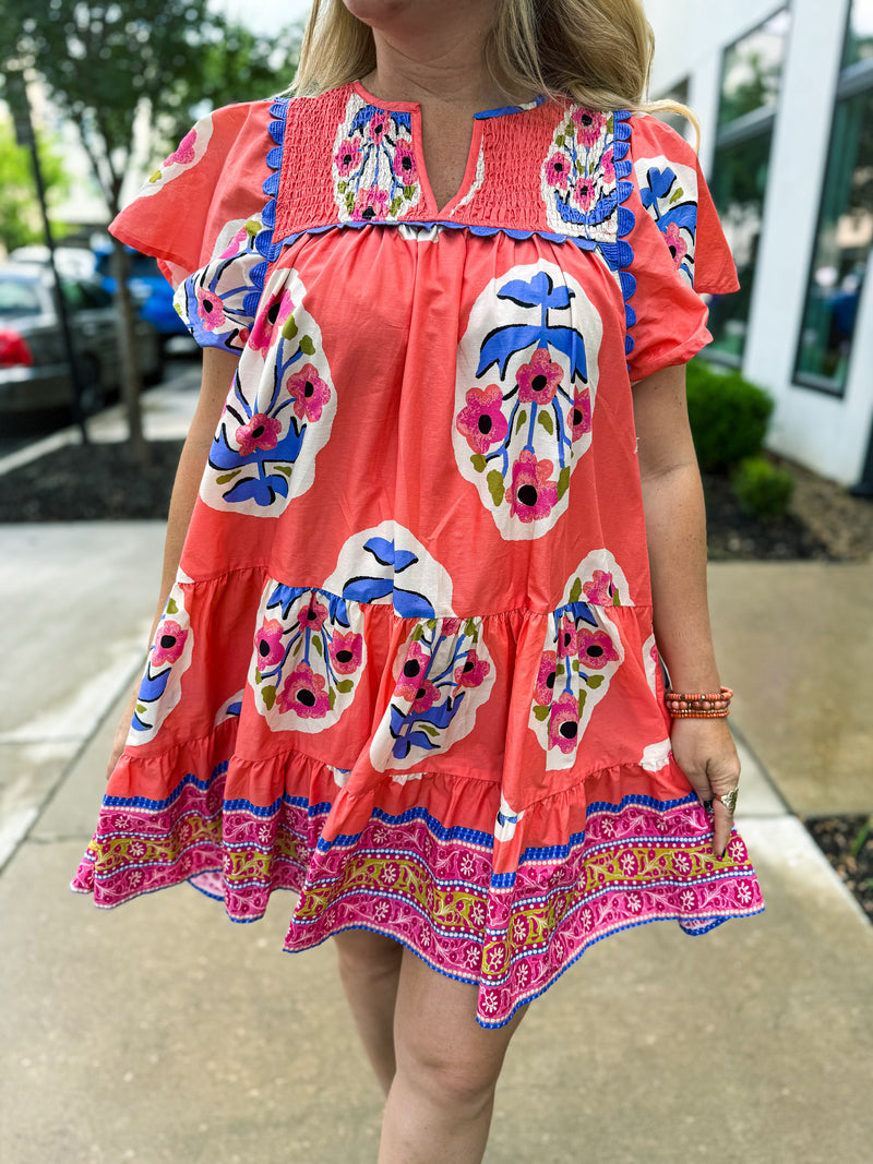 Coral Umgee Dress