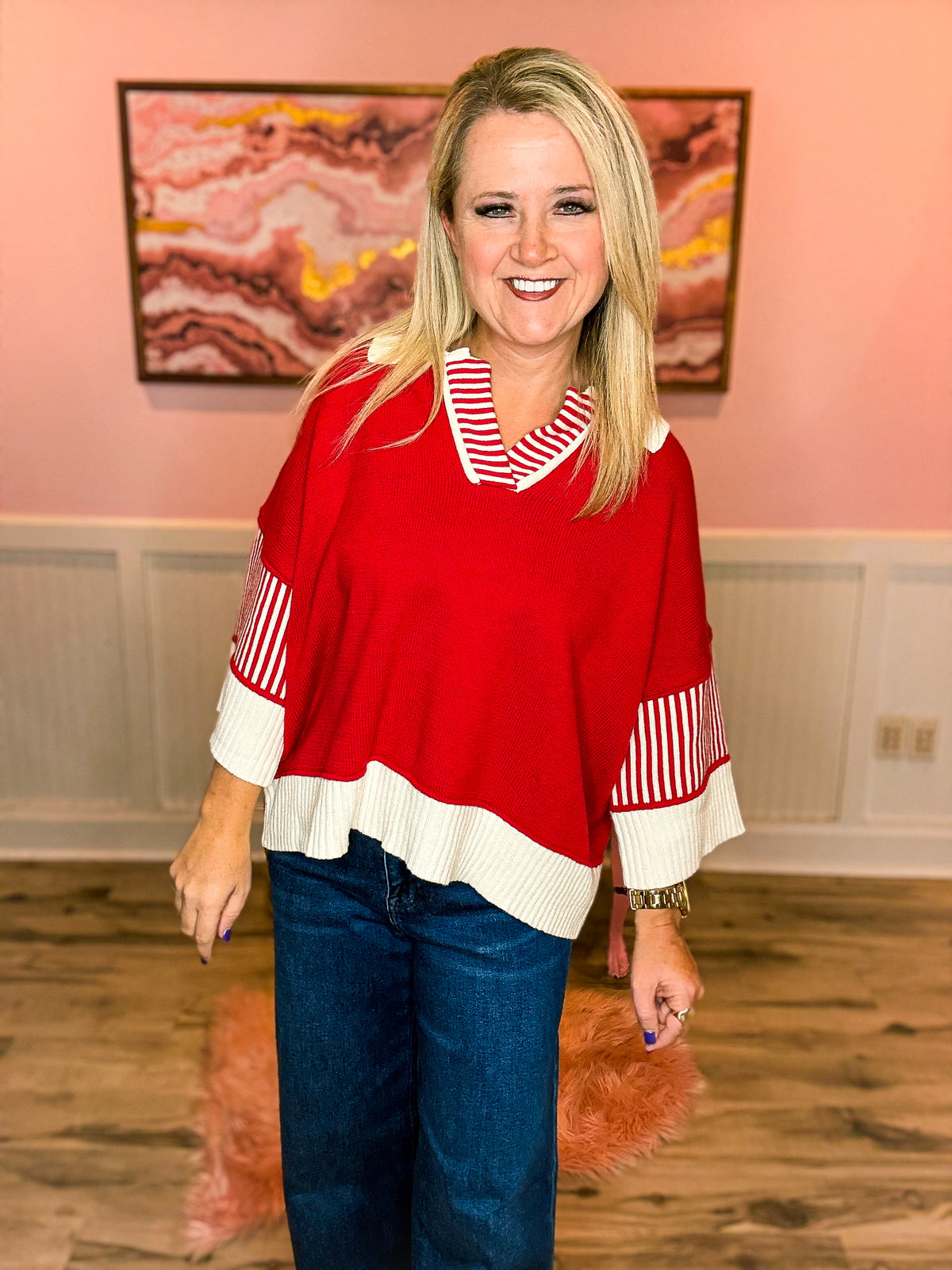 She & Sky Sweater Top