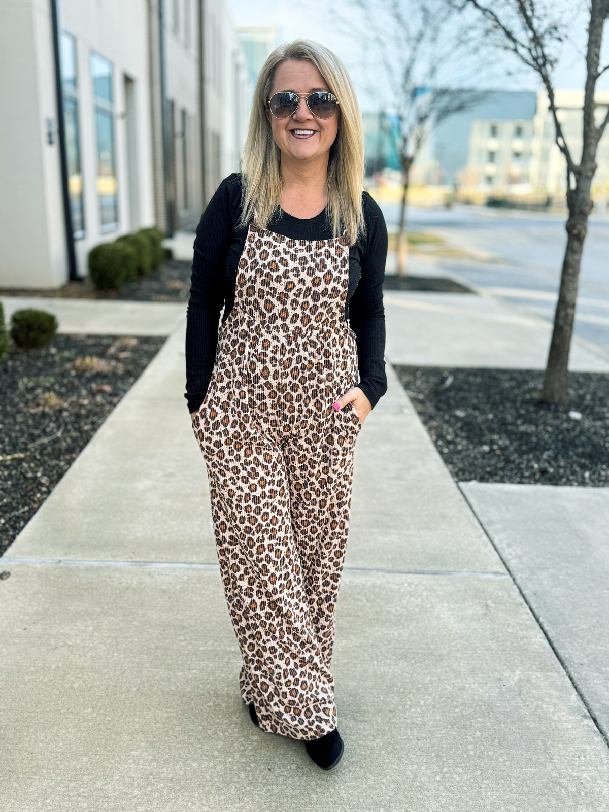 Leopard Print Overalls