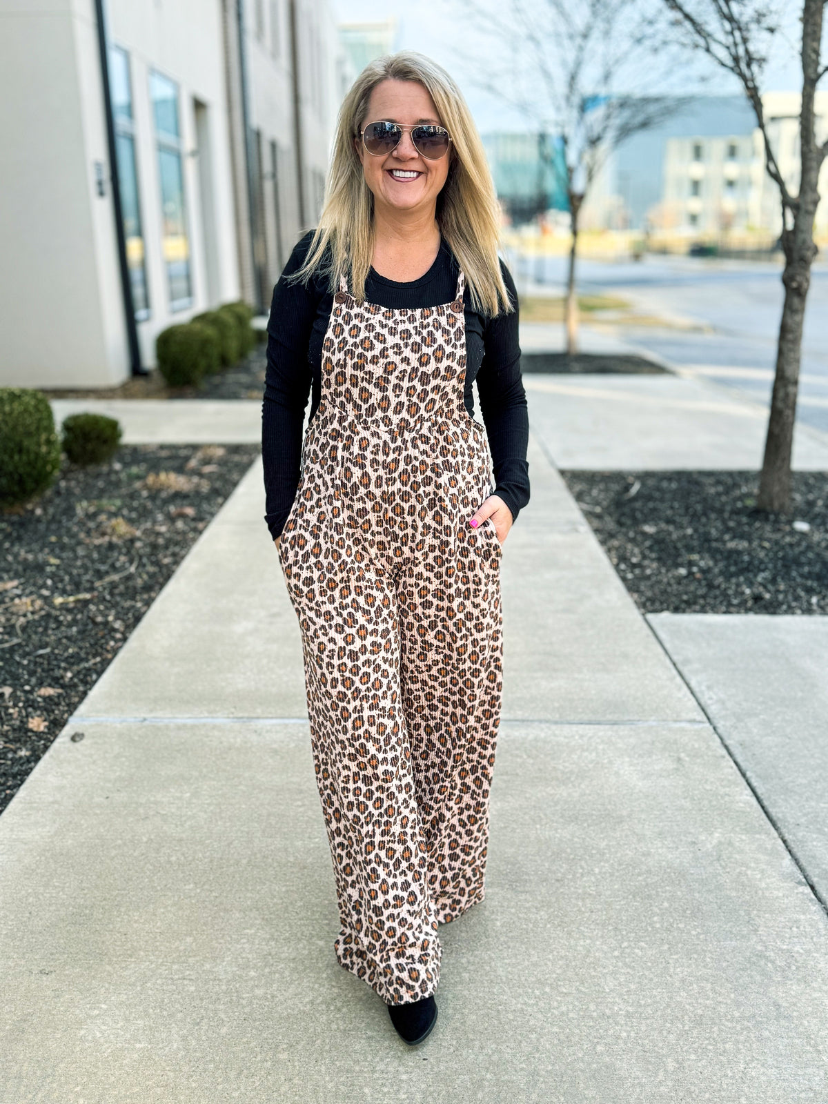 Leopard Print Overalls