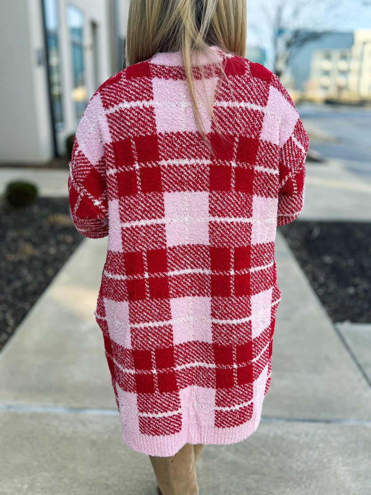 Valentines Cloud Cardigan-Plaid