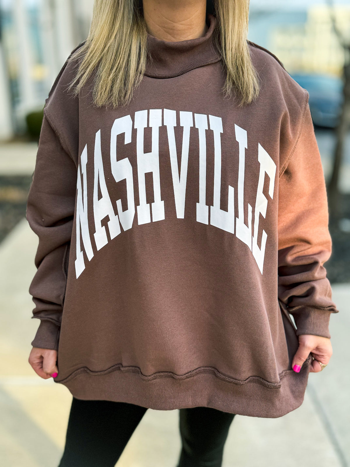 Nashville Reversible Mock Neck Sweatshirt