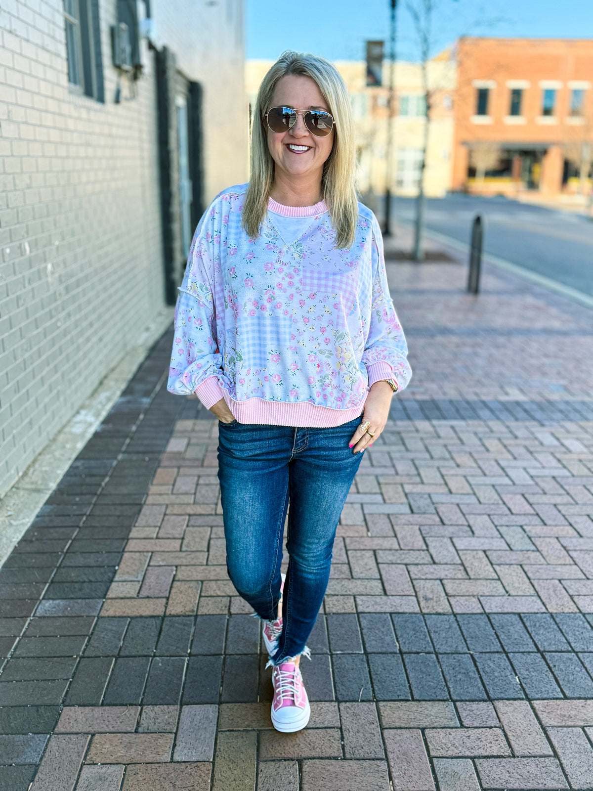 Floral Patchwork Top