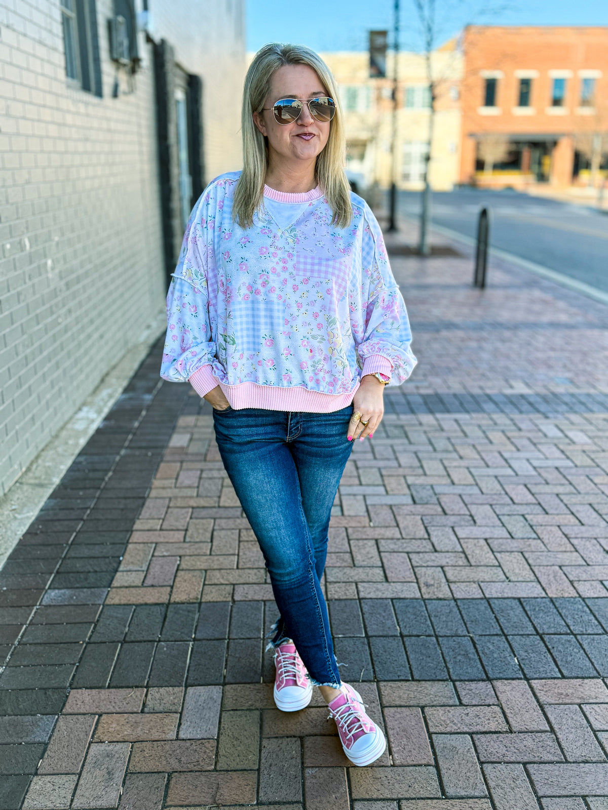 Floral Patchwork Top