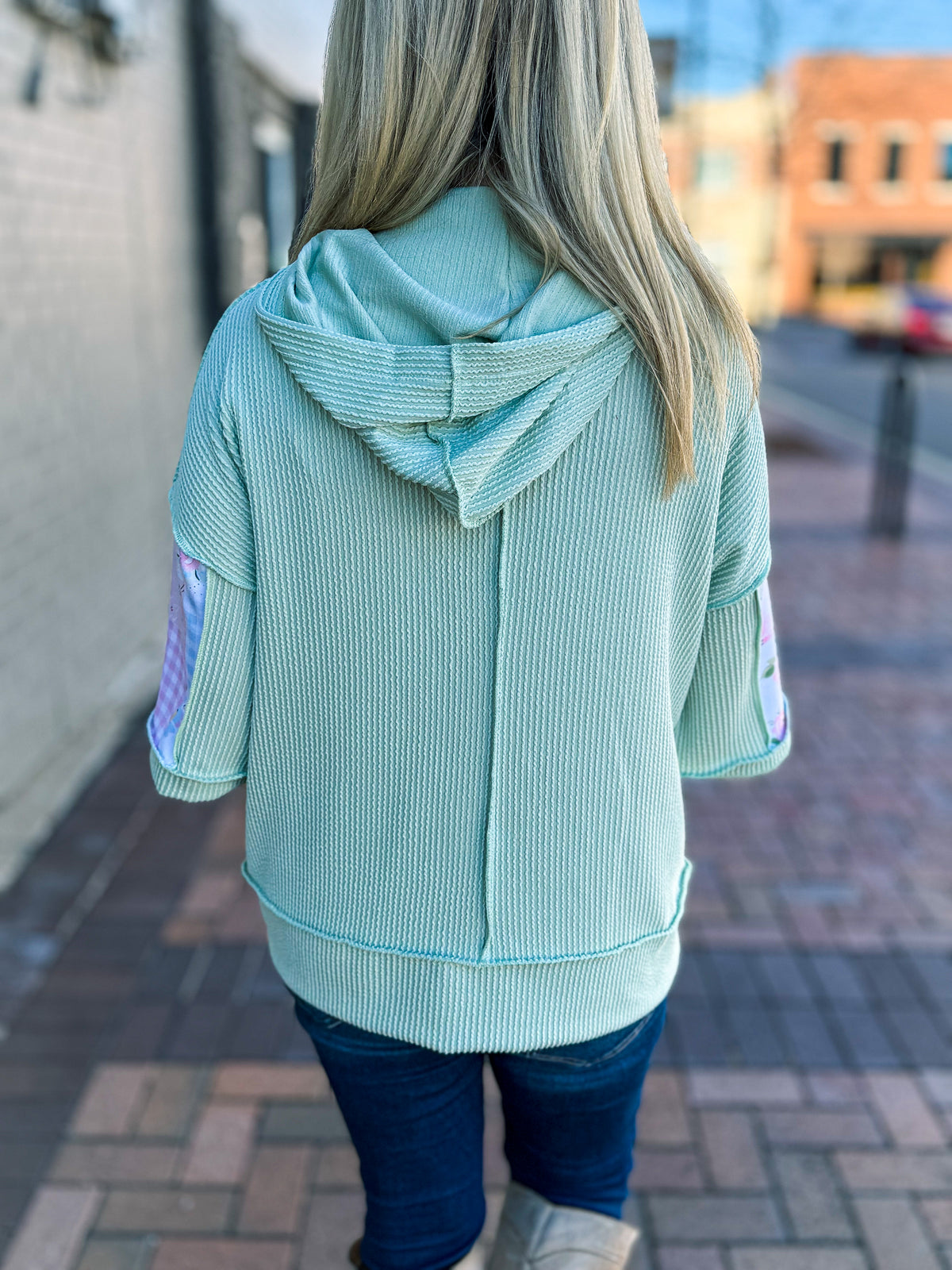 Green Patchwork Hoodie