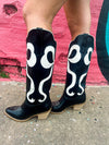 Black Cowgirl Bow Boots