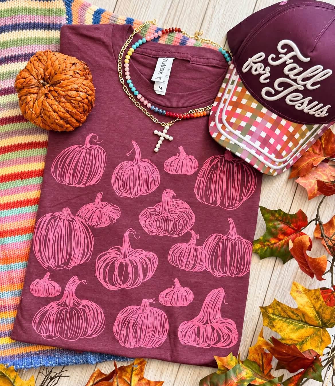 Burgundy Pumpkin Tee