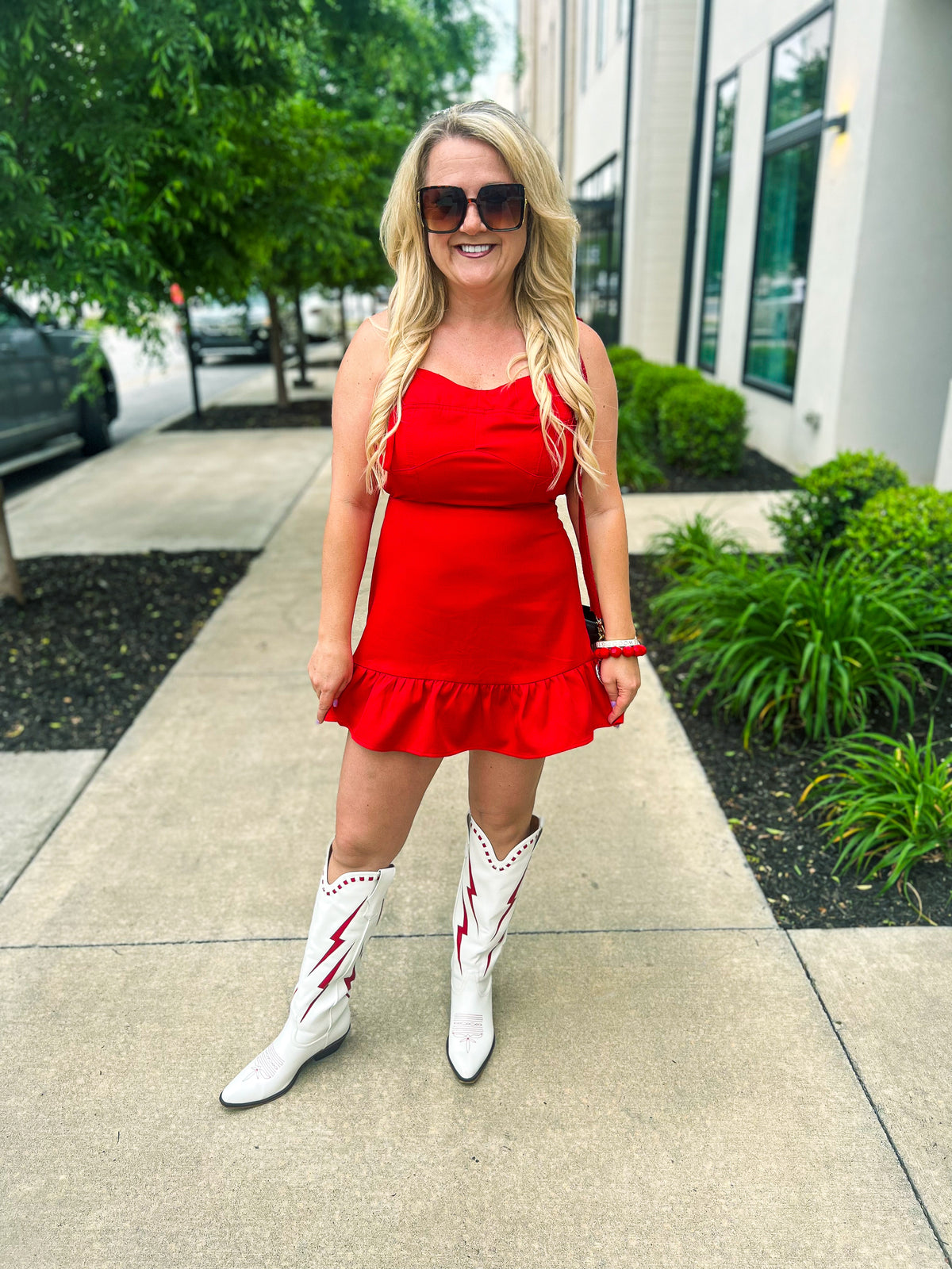 Day & Moon Mini Dress with Ruffle Hem