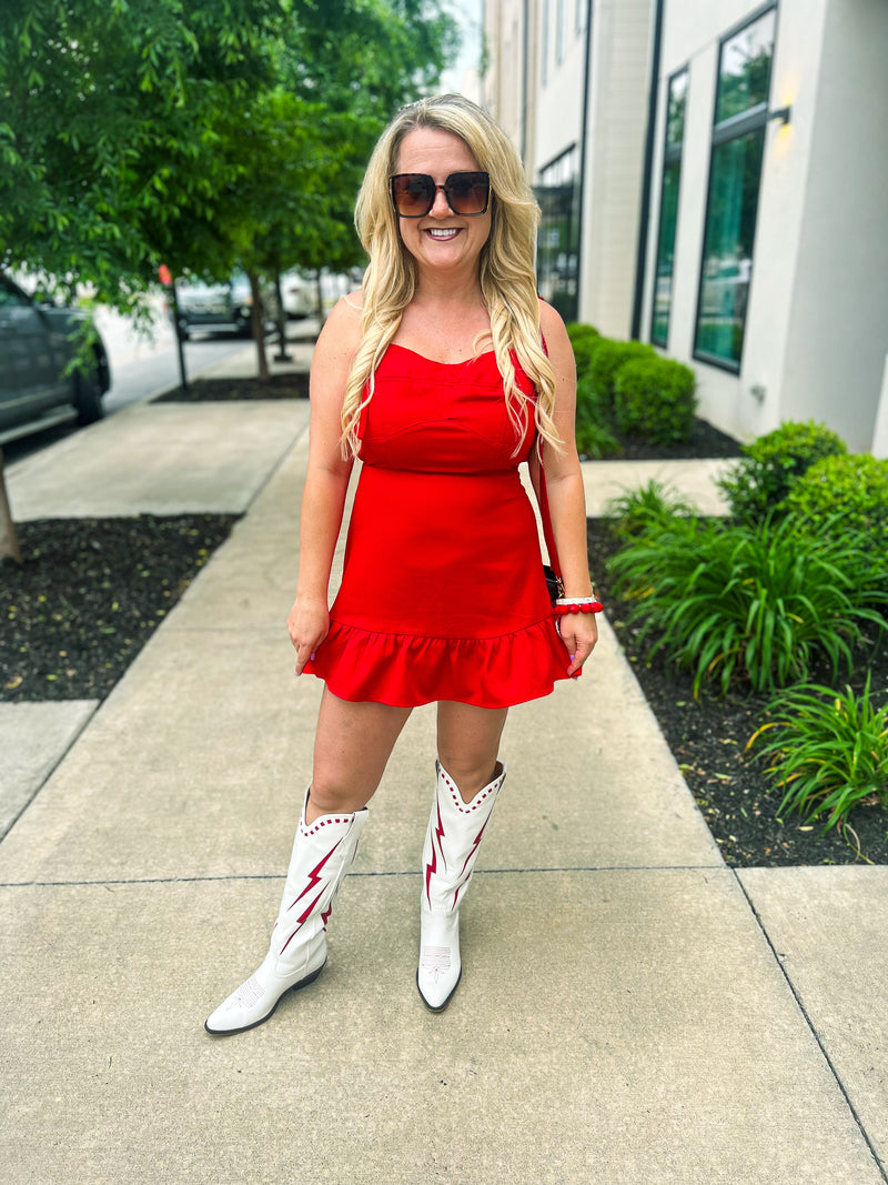 Day & Moon Mini Dress with Ruffle Hem