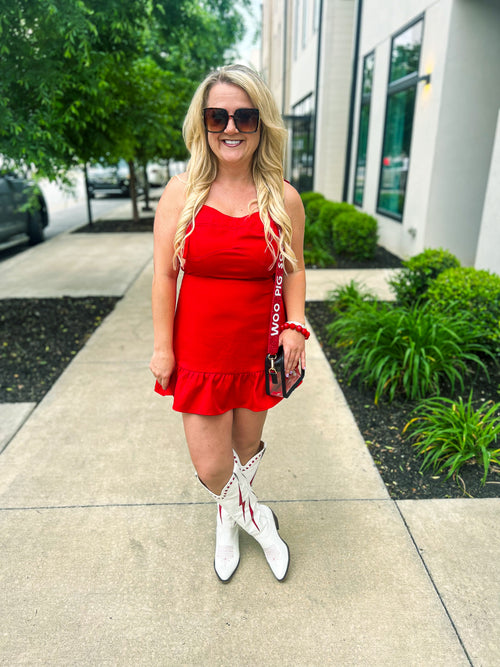 Day & Moon Mini Dress with Ruffle Hem