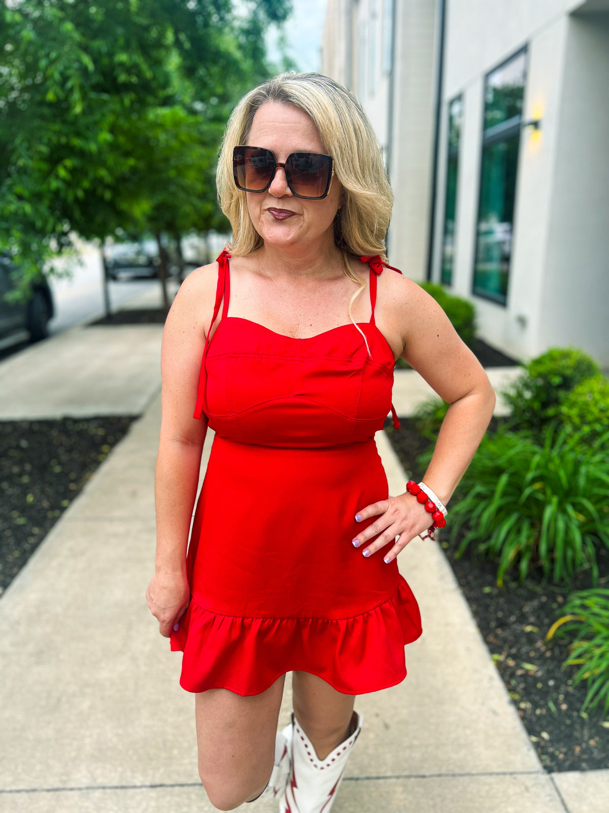 Day & Moon Mini Dress with Ruffle Hem