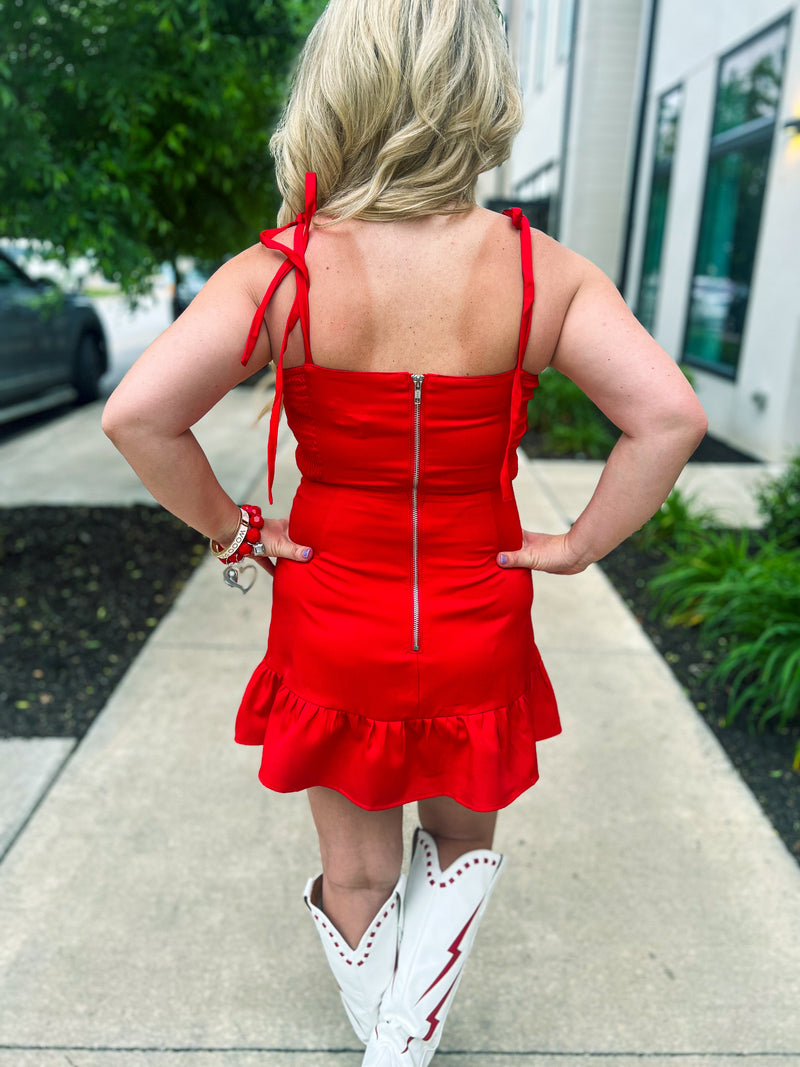 Day & Moon Mini Dress with Ruffle Hem