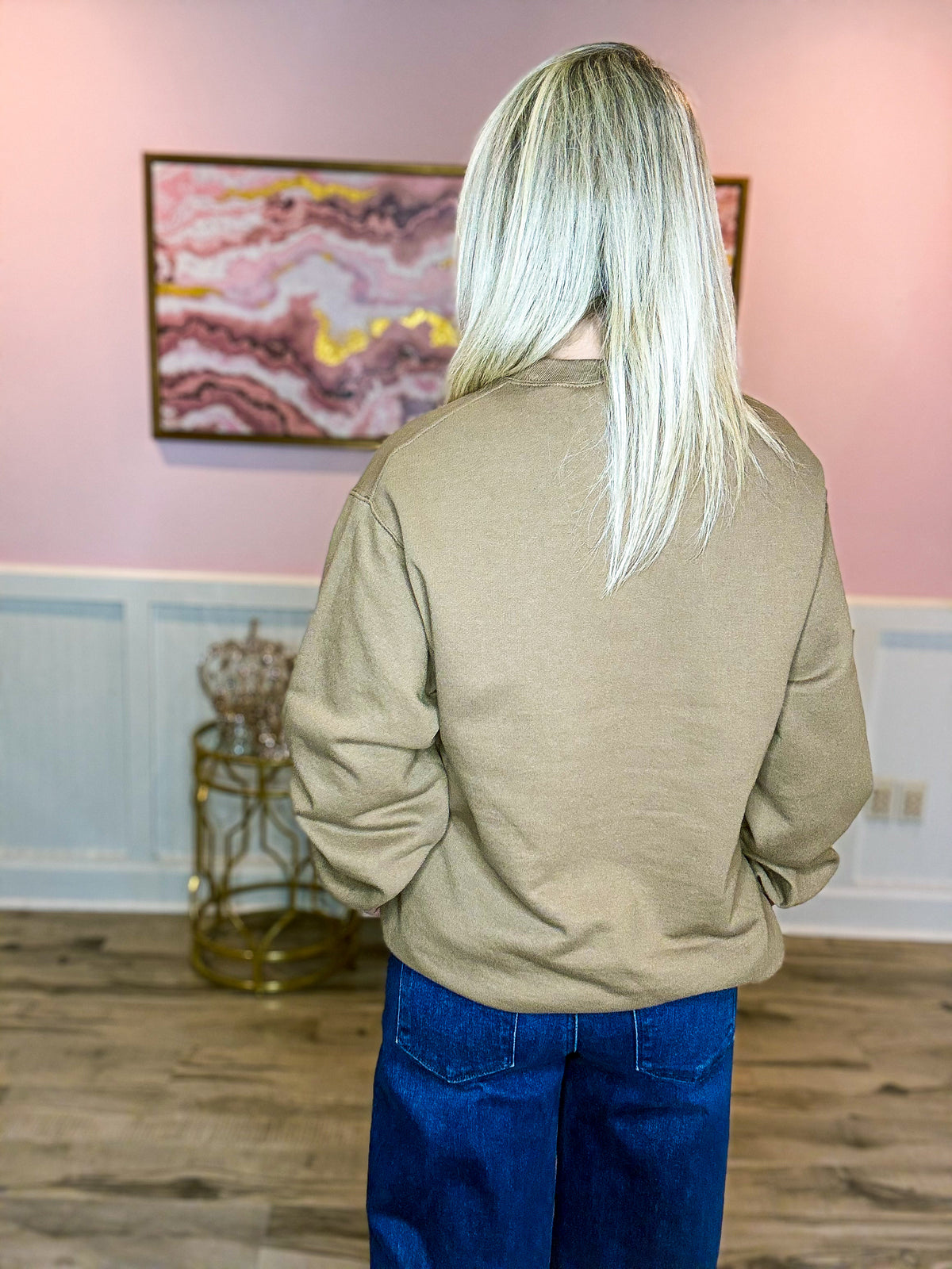 Brown Thankful Plaid Sweatshirt
