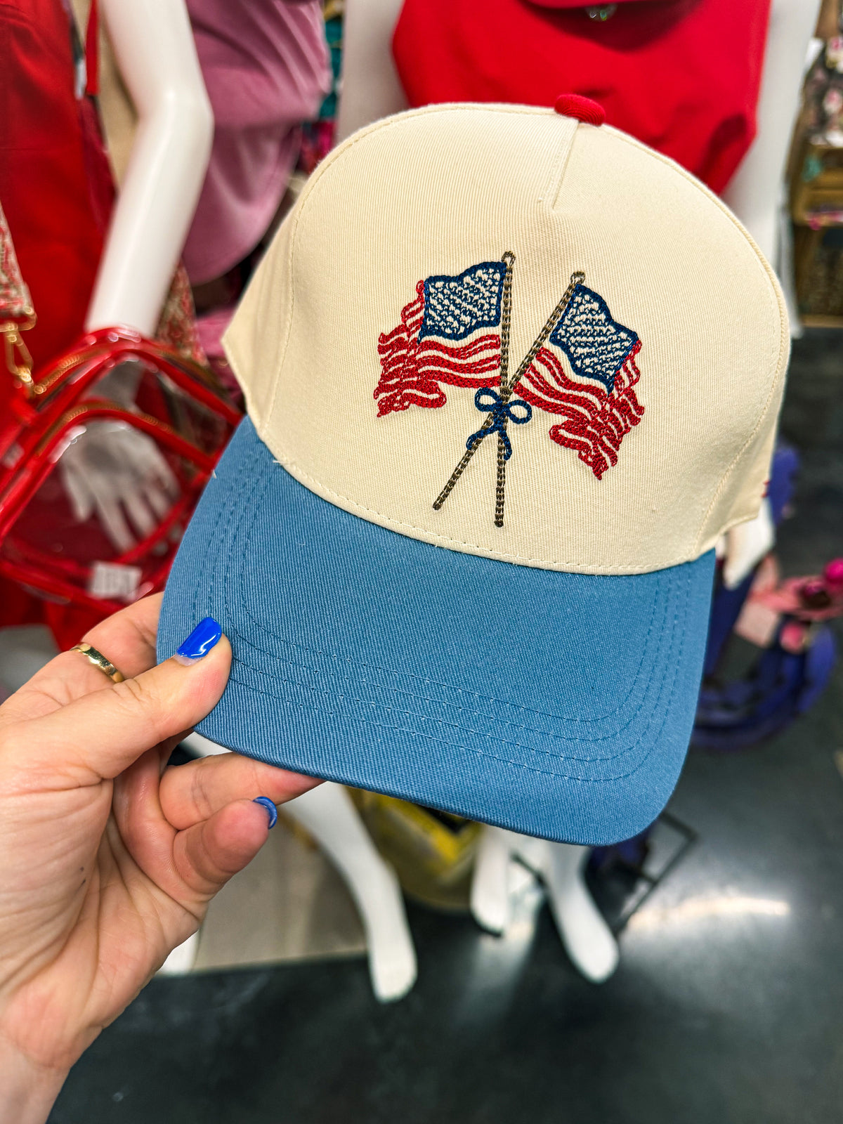 Embroidered American Flag Trucker Hat