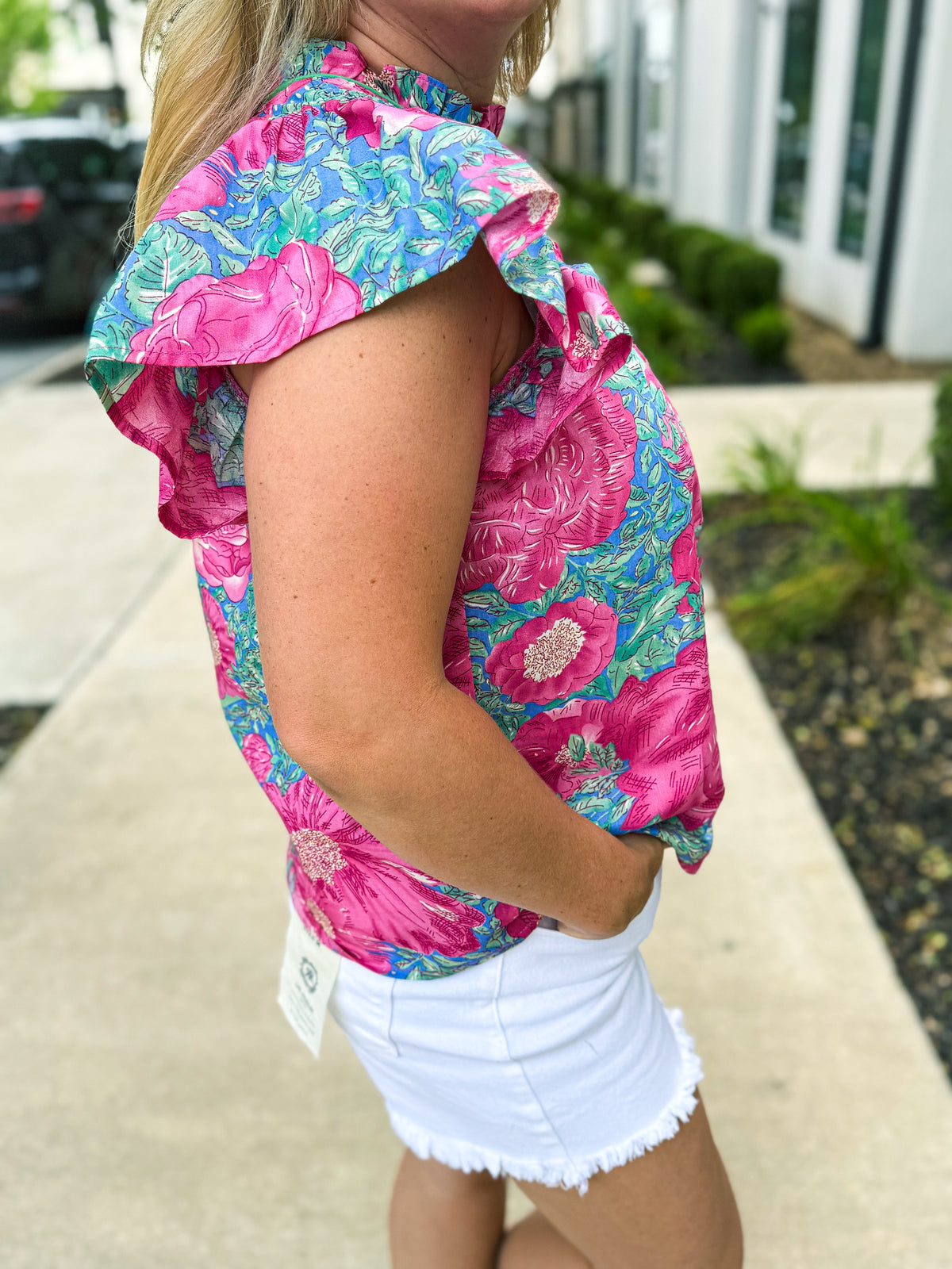 Pink & Teal Top
