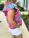 Pink & Teal Top