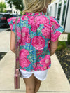 Pink & Teal Top