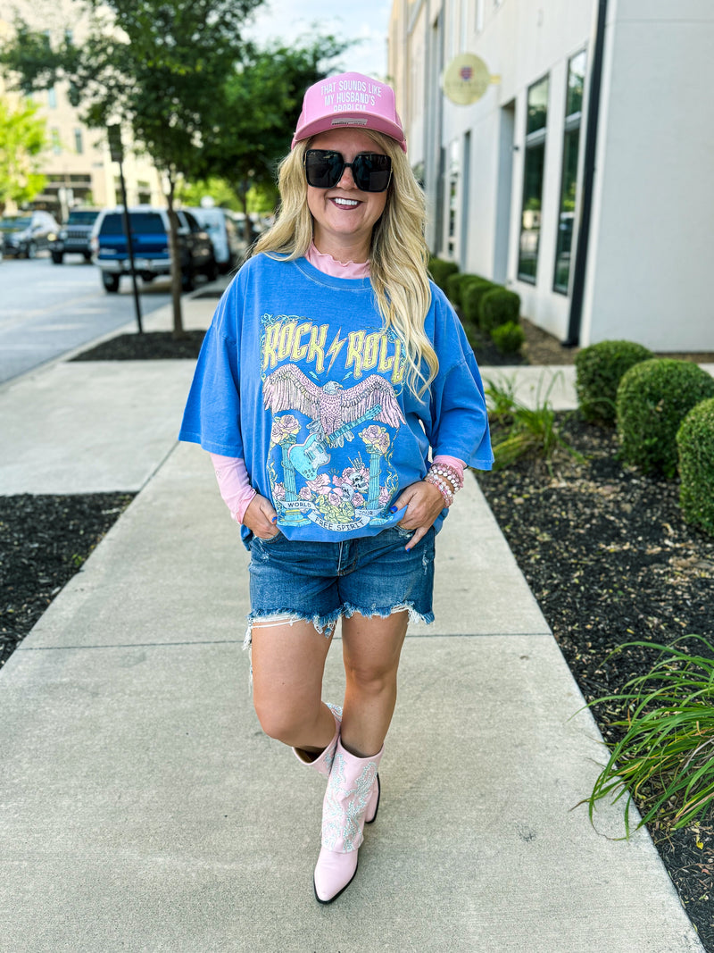Rock N Roll Tee-Blue