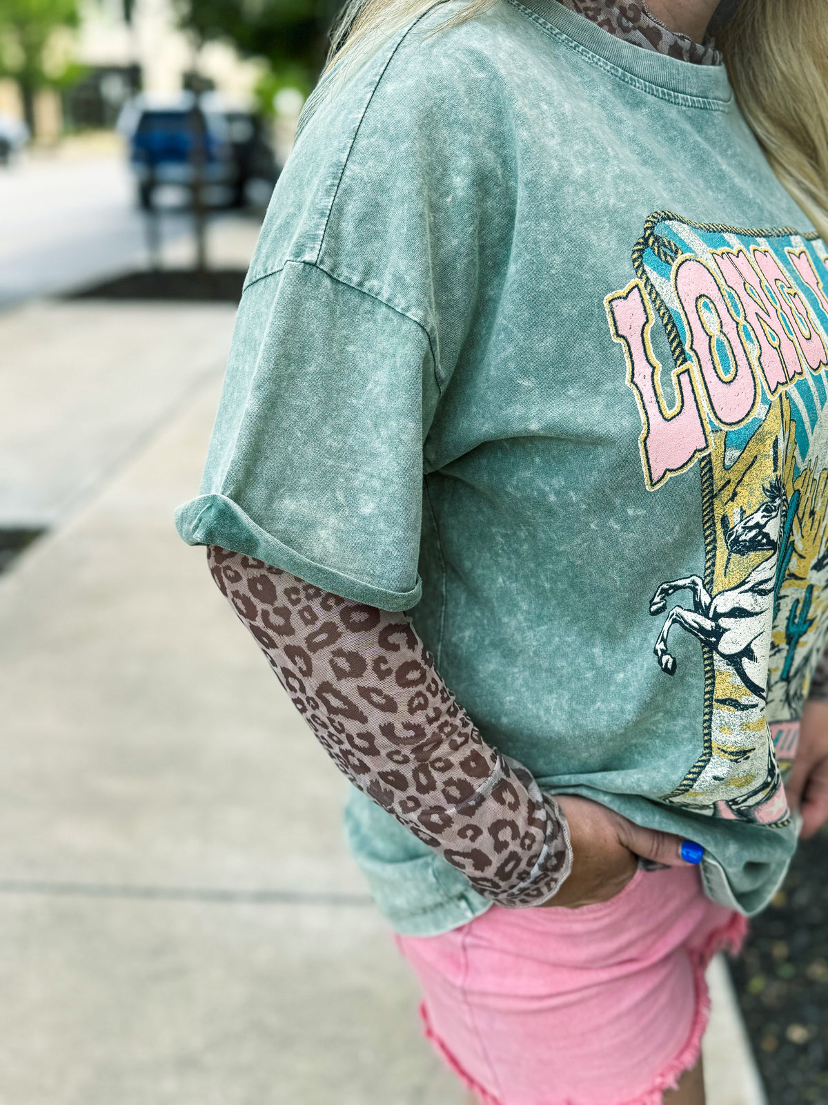 Long Live Cowgirls Tee-Green