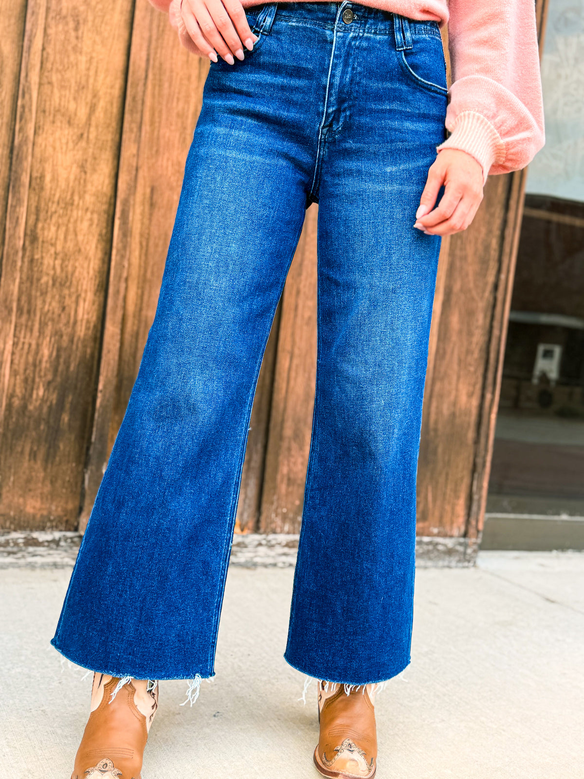 Risen High Rise Dark Wash Jeans