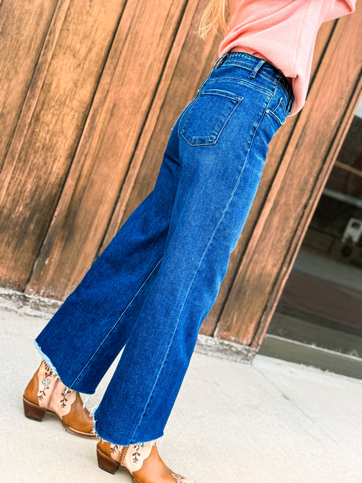 Risen High Rise Dark Wash Jeans