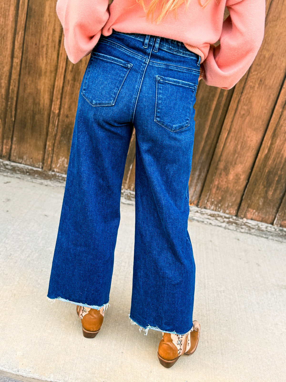 Risen High Rise Dark Wash Jeans