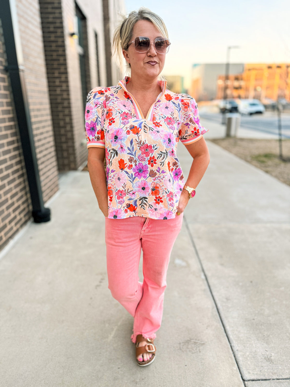 Spring Coral Top-Umgee