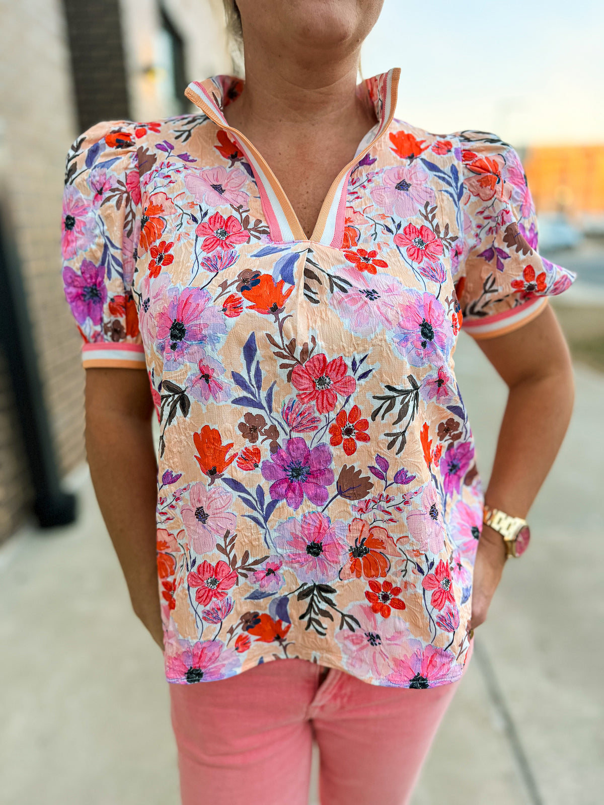 Spring Coral Top-Umgee
