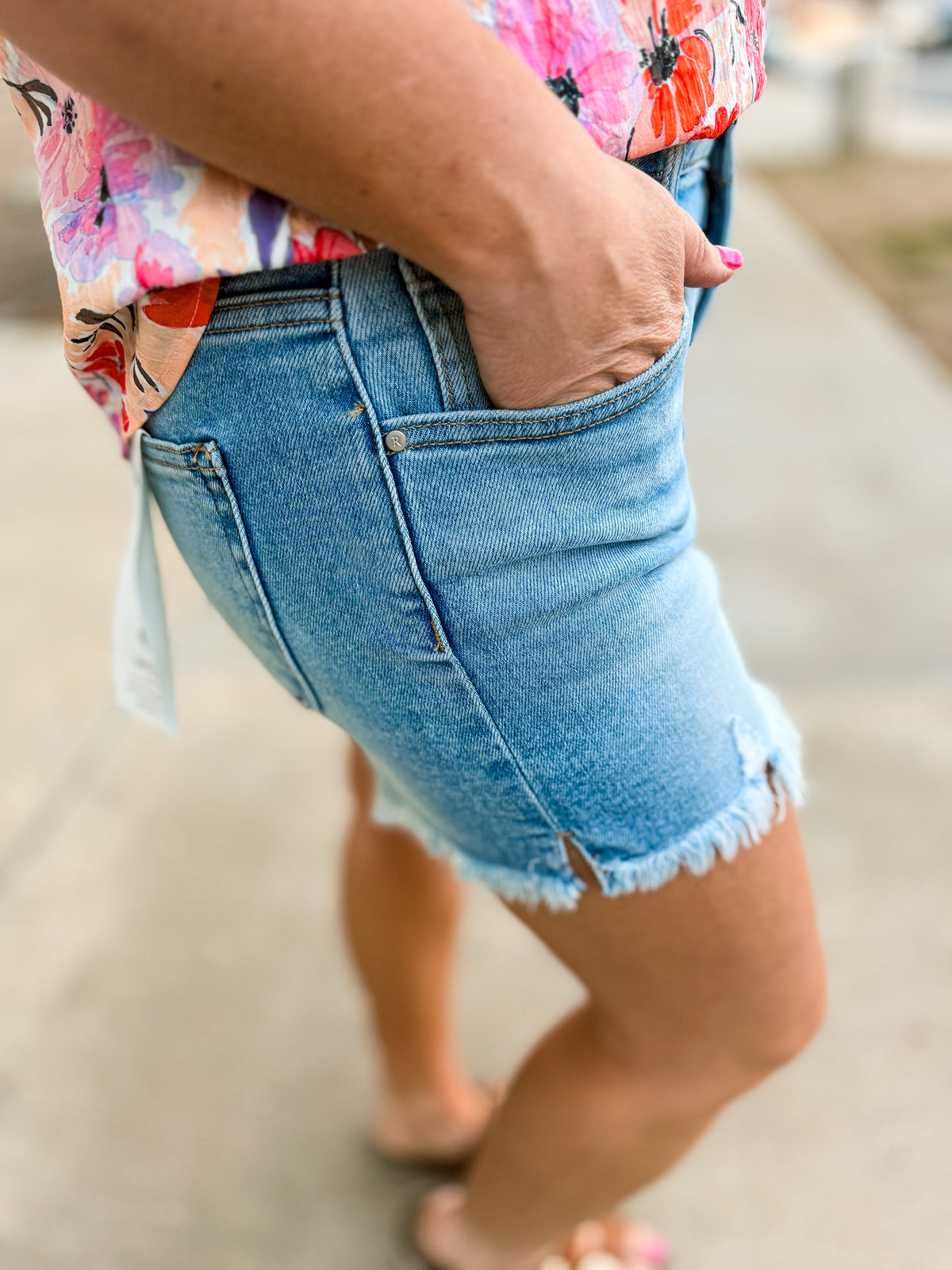 Risen Light Wash Shorts