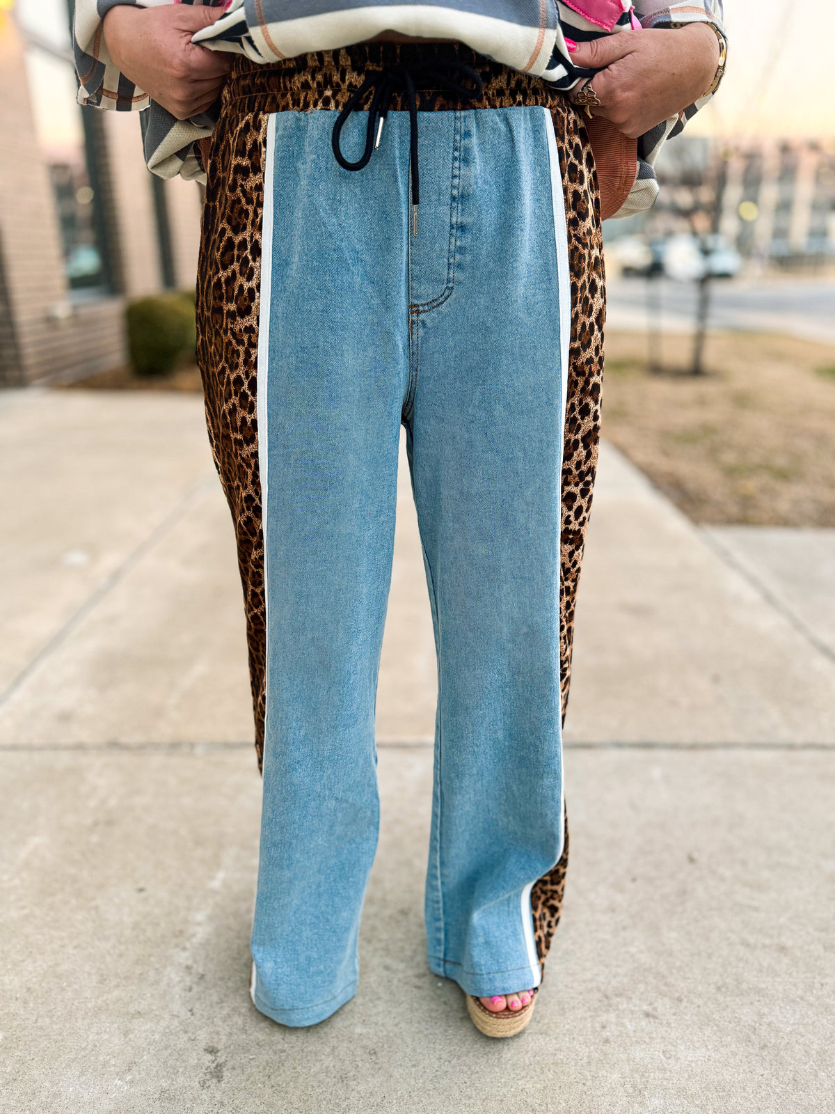 Leopard Denim Jeans-Bibi