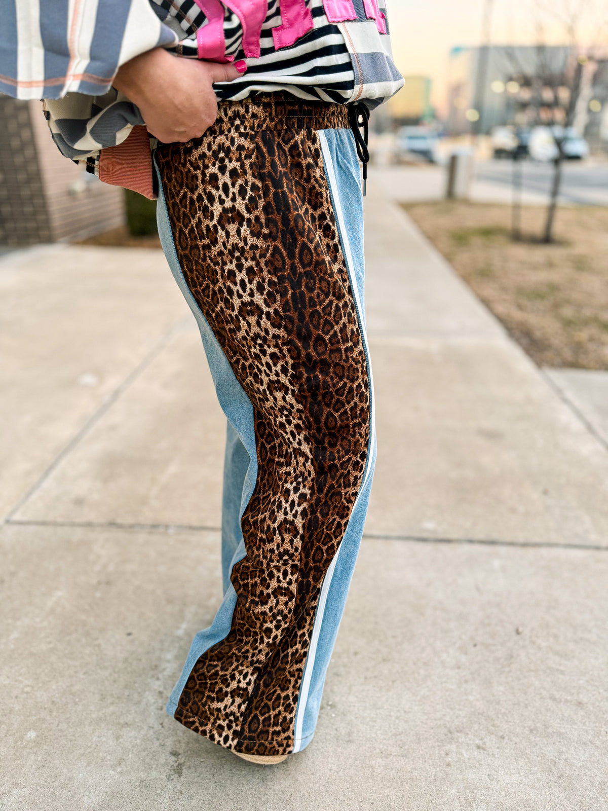 Leopard Denim Jeans-Bibi