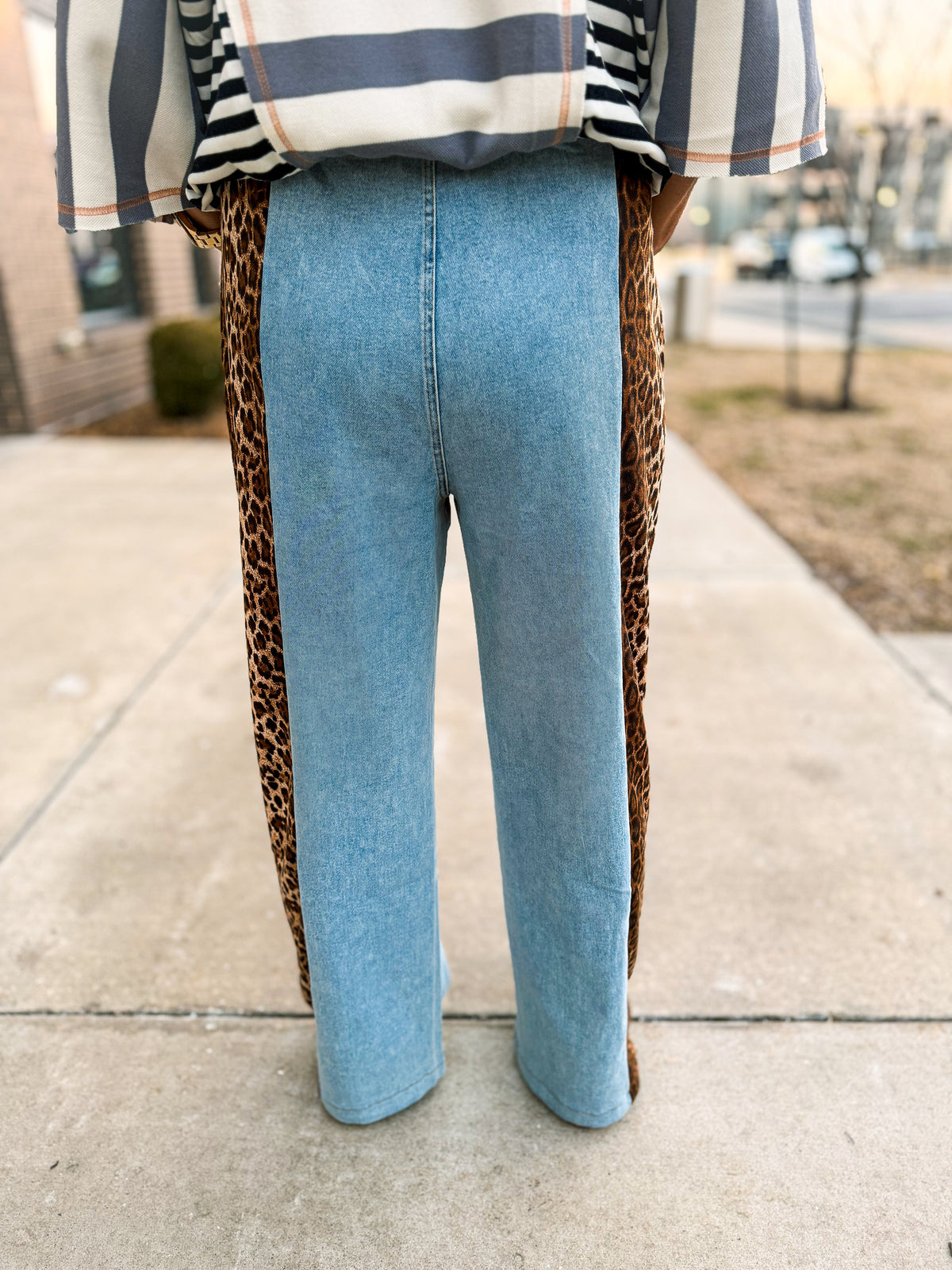 Leopard Denim Jeans-Bibi