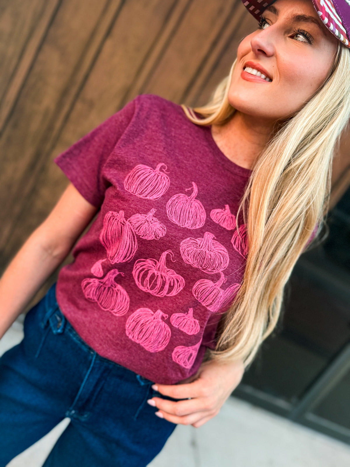 Burgundy Pumpkin Tee