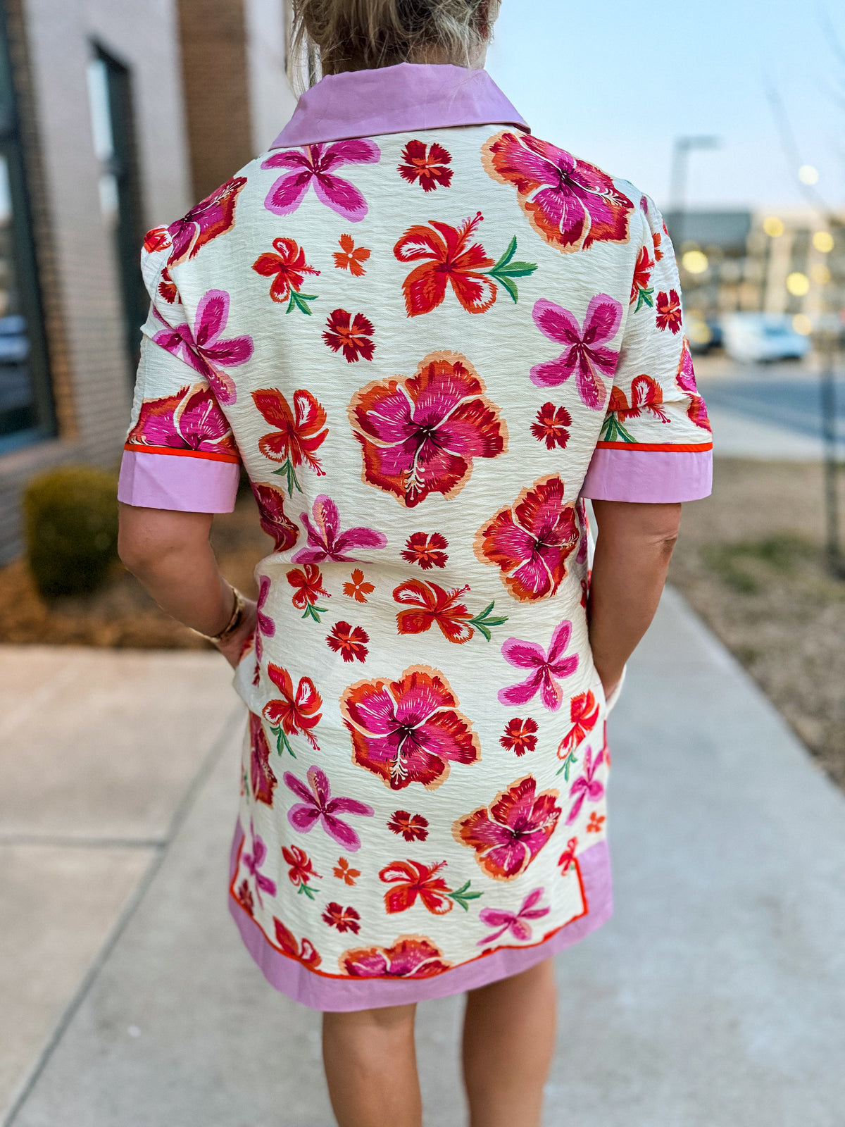 Pink Floral Dress-She & Sky