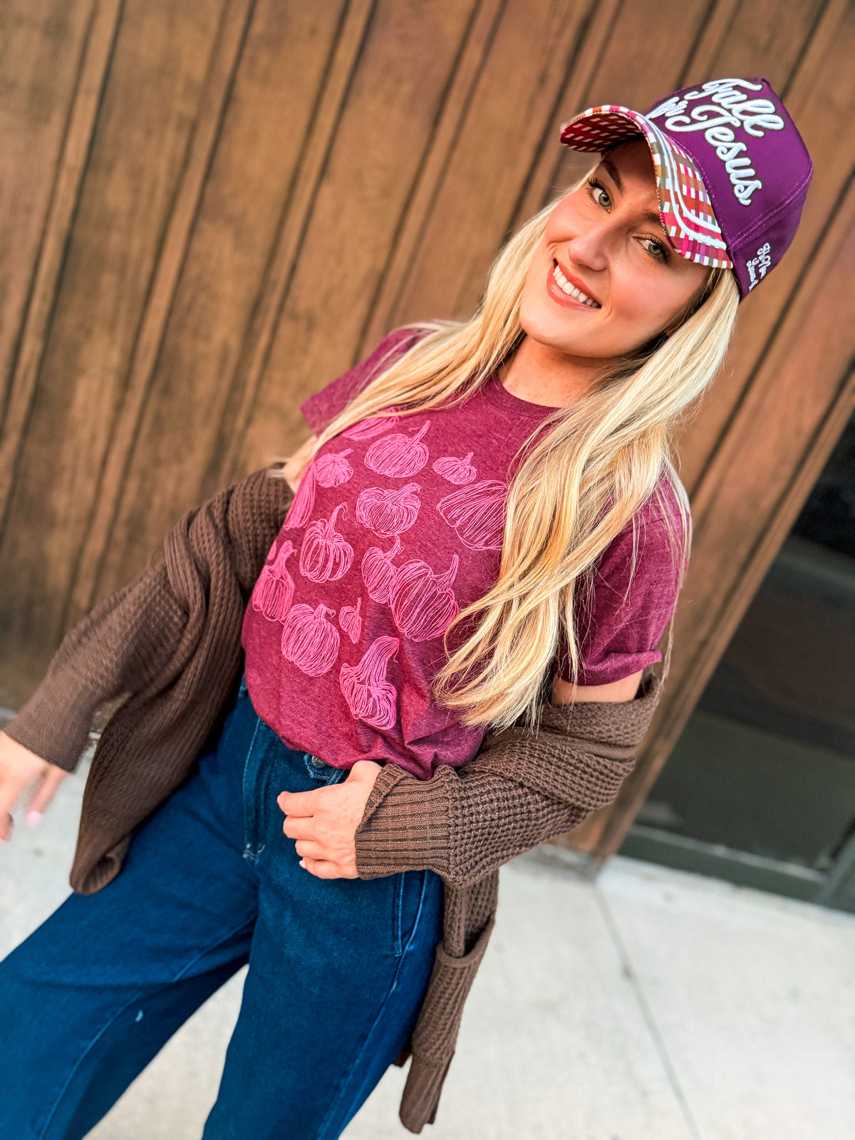 Burgundy Pumpkin Tee