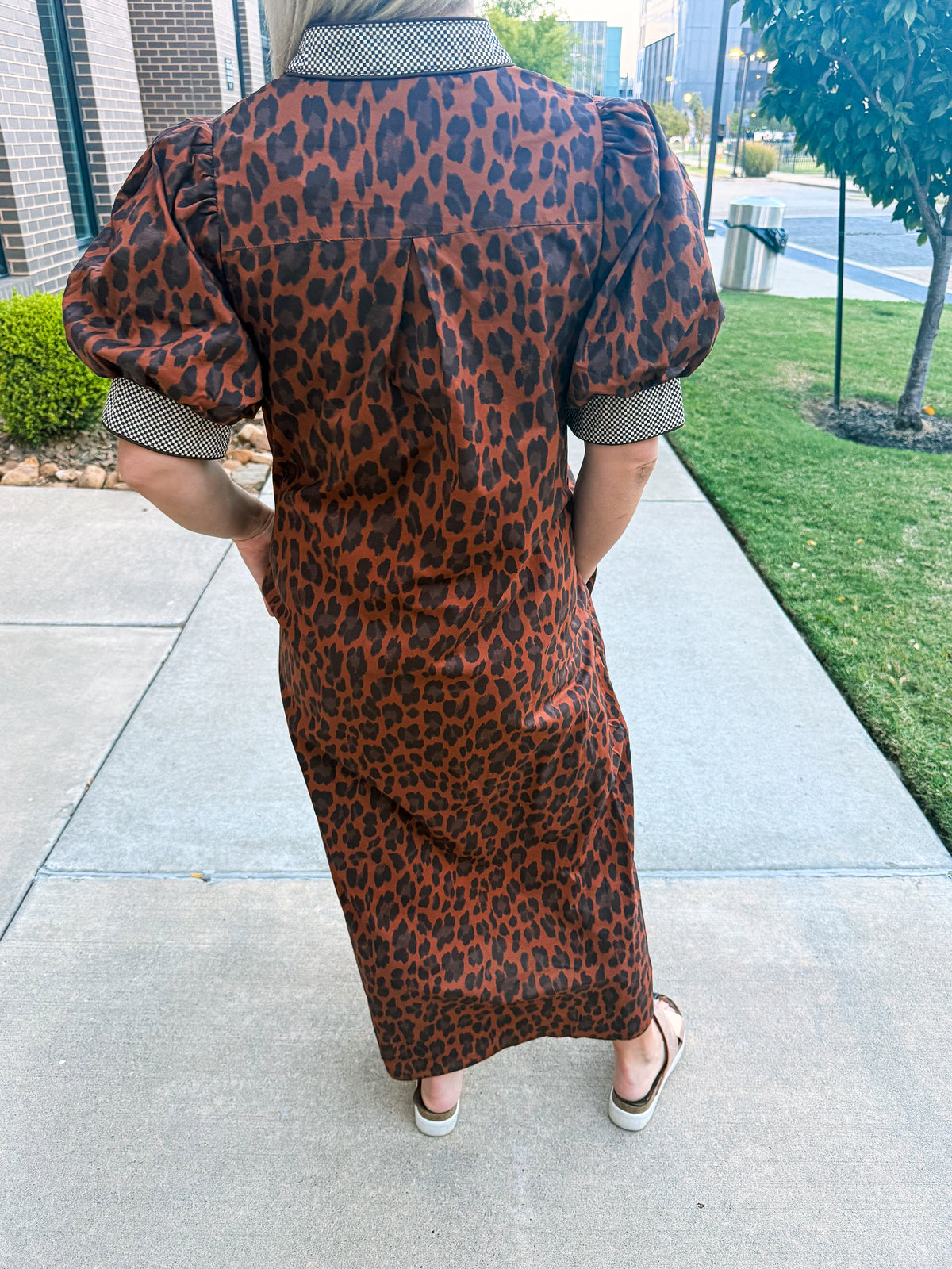 Entro Leopard Brown Maxi Dress