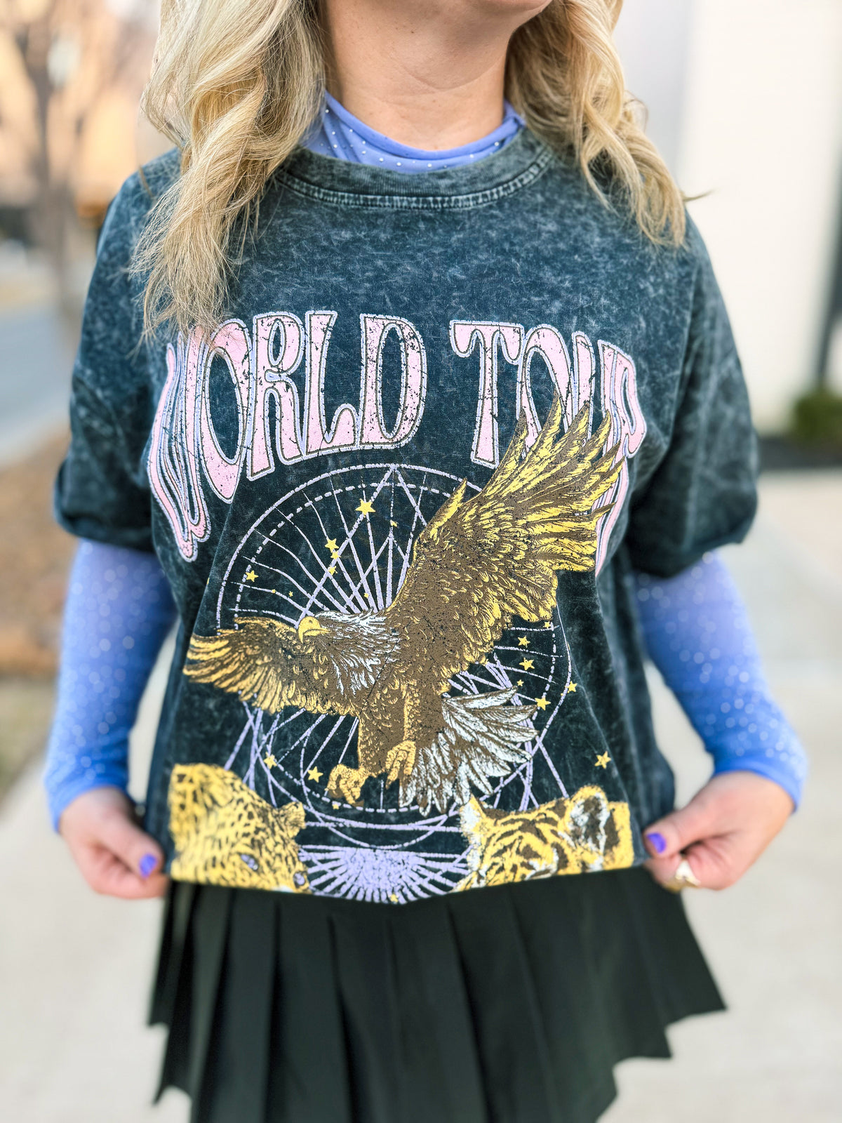 Charcoal & Purple World Tee-Zutter