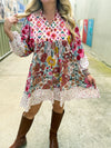 Boho Bubble Sleeve Dress