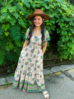 Green Floral Maxi Dress