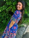 Blue Floral Maxi Dress