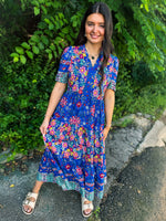 Blue Floral Maxi Dress