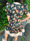Black Floral Autumn Dress