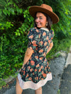 Black Floral Autumn Dress