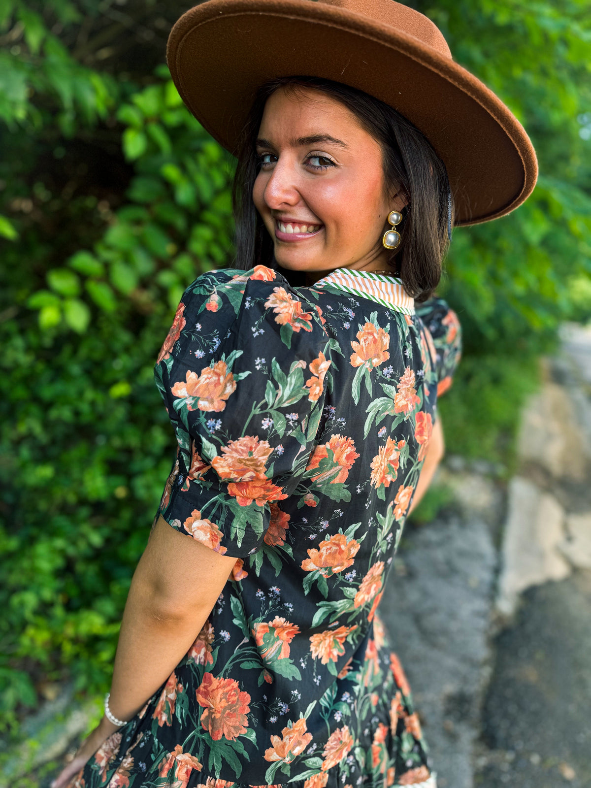 Black Floral Autumn Dress