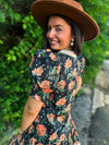 Black Floral Autumn Dress