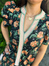 Black Floral Autumn Dress